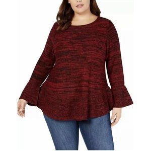 Style & Co. Ruffled Bell Sleeves Pullover Sweater